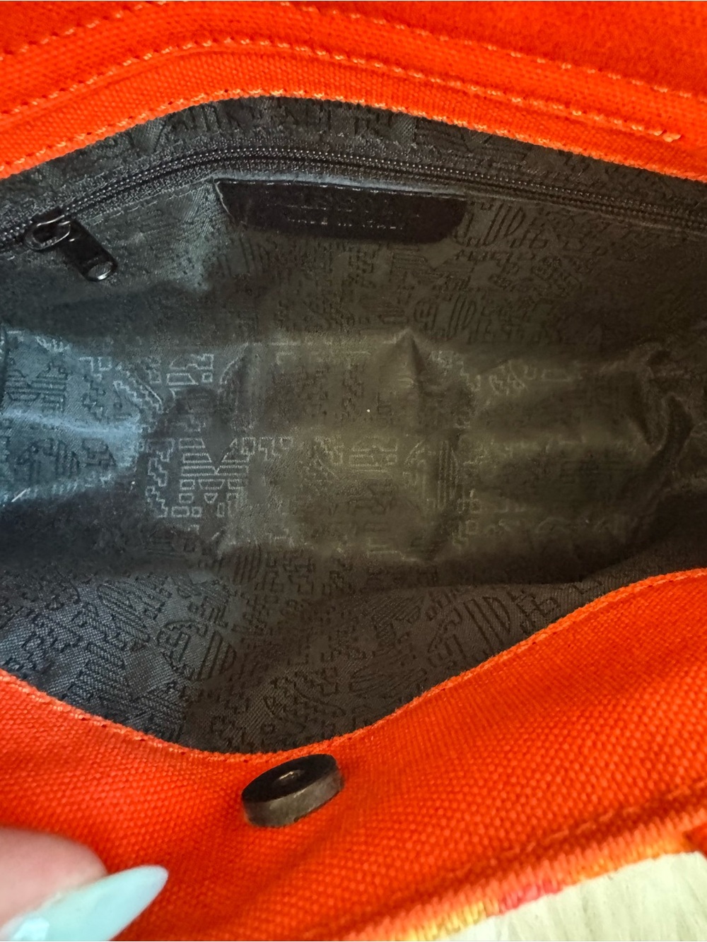 Missoni Orange Pink Geometric Canvas Mini Bag - Picture 7 of 8